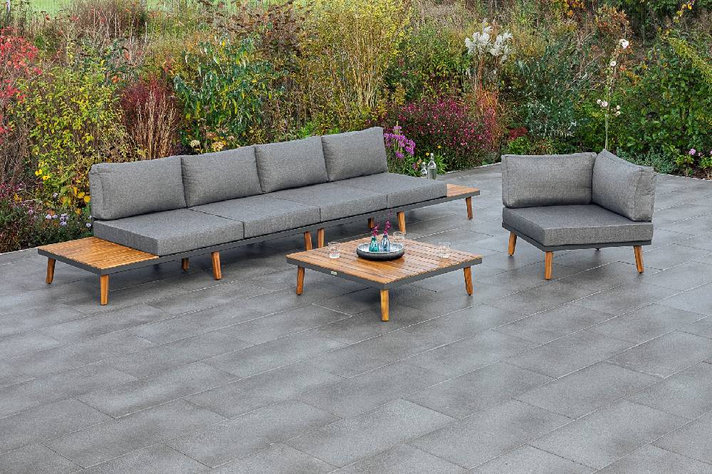 Merxx Athen Eckset mit Tisch 95 x 95 cm - inkl. Kissen Osterangebot