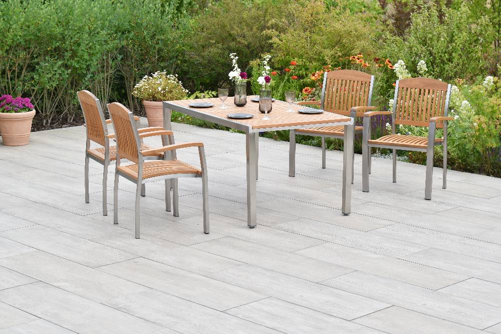 Merxx Keros Set 5tlg. mit Tisch 150 x 90 cm