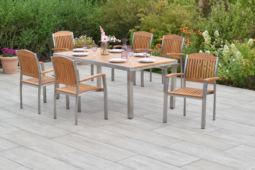 Merxx Keros Set 7tlg. mit Ausziehtisch 180/240 x 100 cm Kostenlose Rückgabe