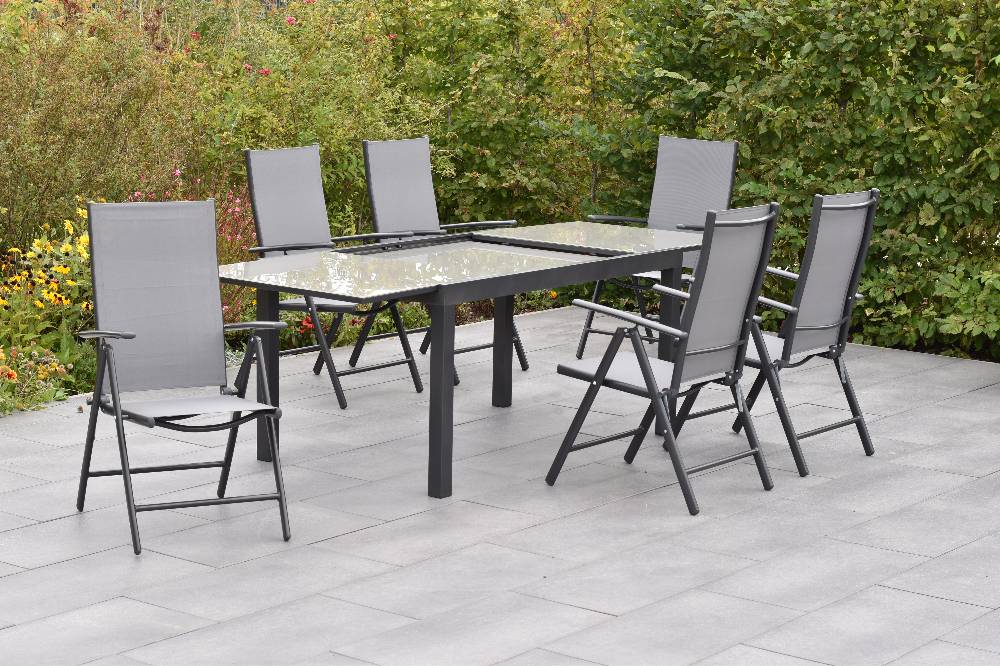 Merxx Amalfi Set 7tlg. mit Semi-Ausziehtisch 200/300 x 110 cm 50% Rabatt mit kostenlosem Versand