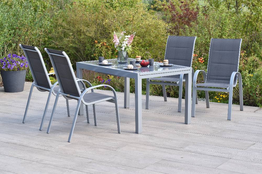 Merxx Amalfi di Lusso Set 5tlg. mit Ausziehtisch 160/220 x 90 cm Fabrikladen