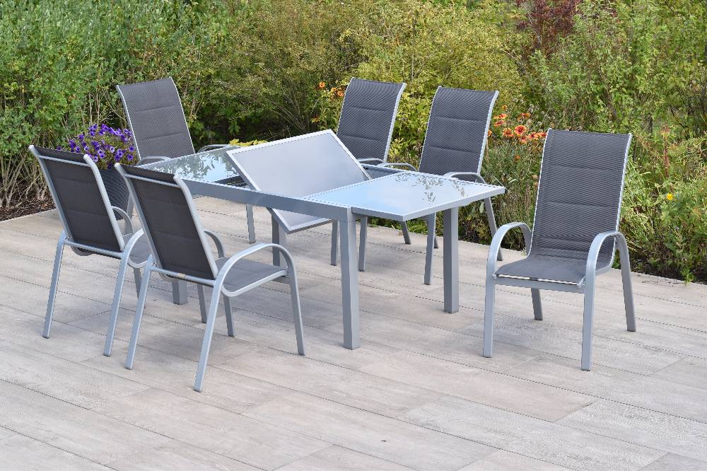 Merxx Amalfi di Lusso Set 7tlg. mit Ausziehtisch 160/220 x 90 cm Begrenzt auf 3 Tage