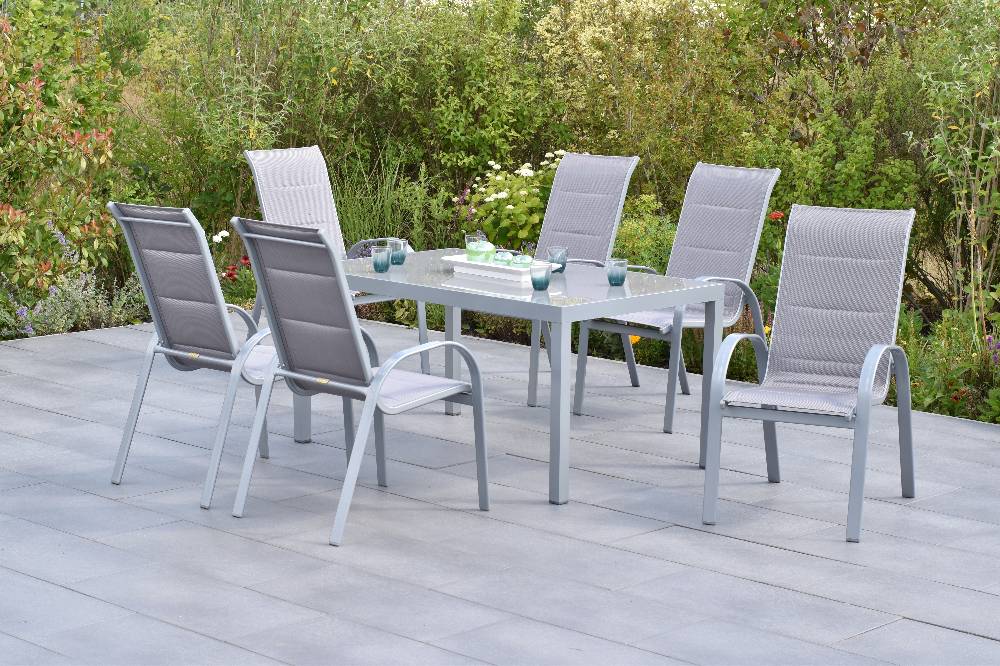 Merxx Amalfi di Lusso Set 7tlg. mit Tisch 150 x 90 cm Black Friday Preise