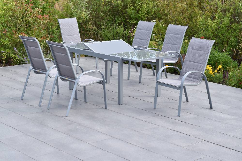 Merxx Amalfi di Lusso Set 7tlg. mit Ausziehtisch 160/220 x 90 cm zollfrei