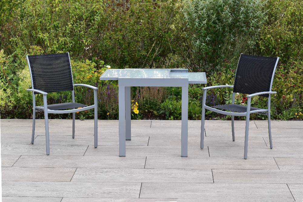 Merxx Milano Set 3tlg. Mit Balkon-Ausziehtisch 65/130 x 65 cm Verkauf
