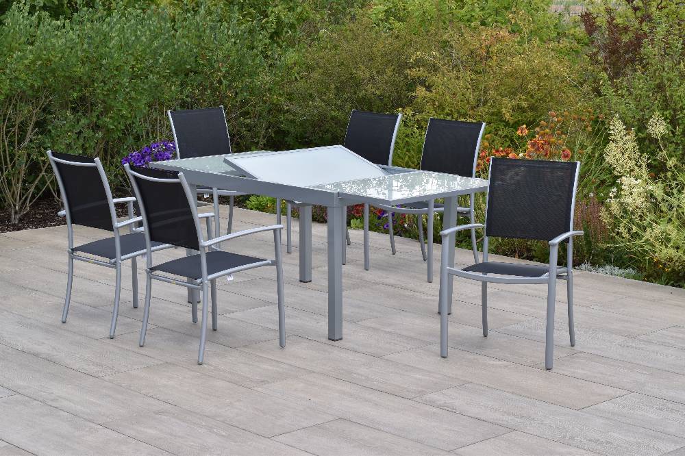 Merxx Milano Set 7tlg. mit Ausziehtisch 120/180 x 90 cm Blitzverkäufe