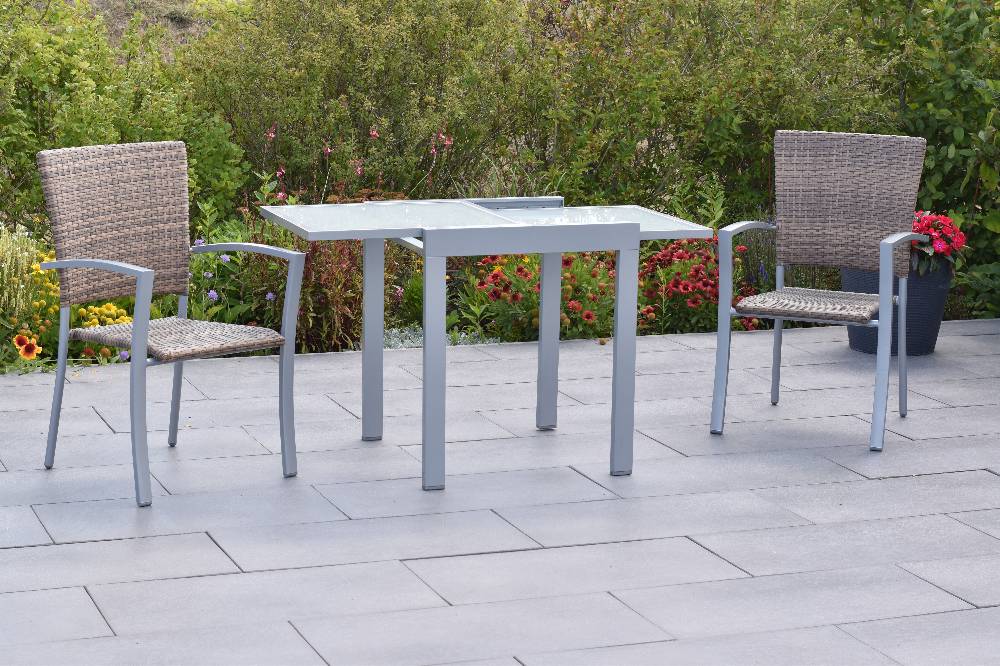 Merxx Savona Set 3tlg. mit Balkon-Ausziehtisch 65/130 x 65 cm