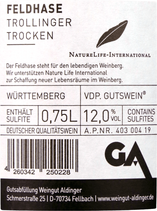 vinello Feldhase Trollinger trocken - Aldinger Nur noch ein Tag übrig