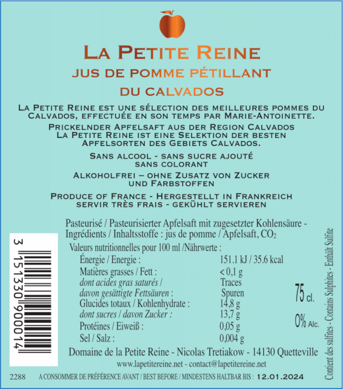 vinello La Petite Reine Jus de Pomme Pétillant - Bouvet Ladubay Meist gekauft