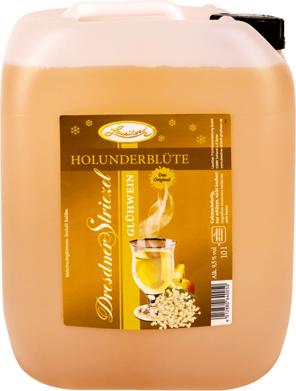 vinello Dresdner Striezel Glühwein Holunderblüte 10 l Kanister - Lausitzer