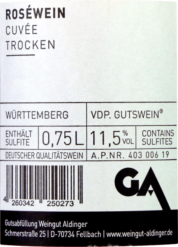 vinello Bentz Rosé Cuvée trocken - Aldinger Zeitbegrenzte Promotion