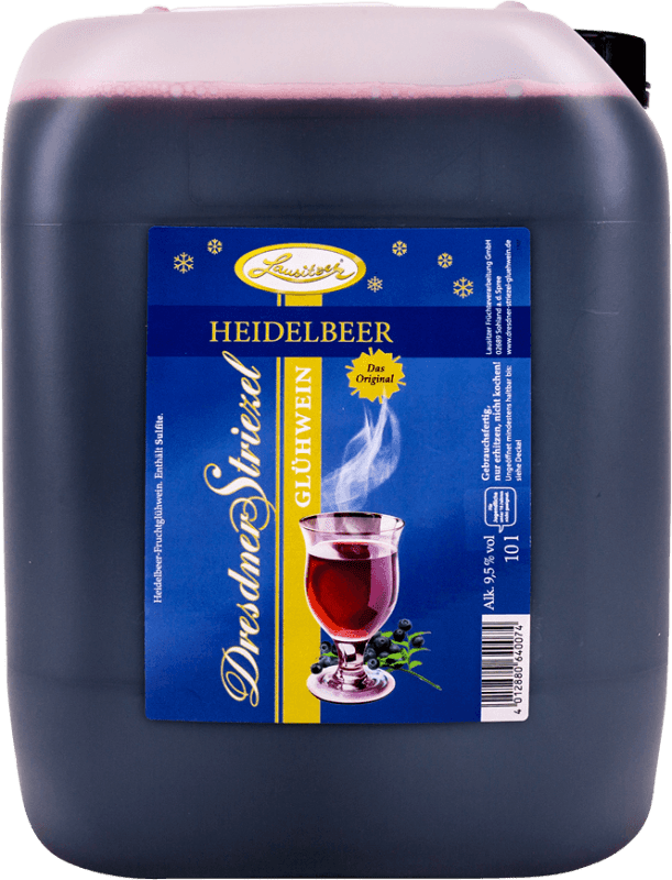 vinello Dresdner Striezel Glühwein Heidelbeer 10 l Kanister - Lausitzer Fabrikverkauf